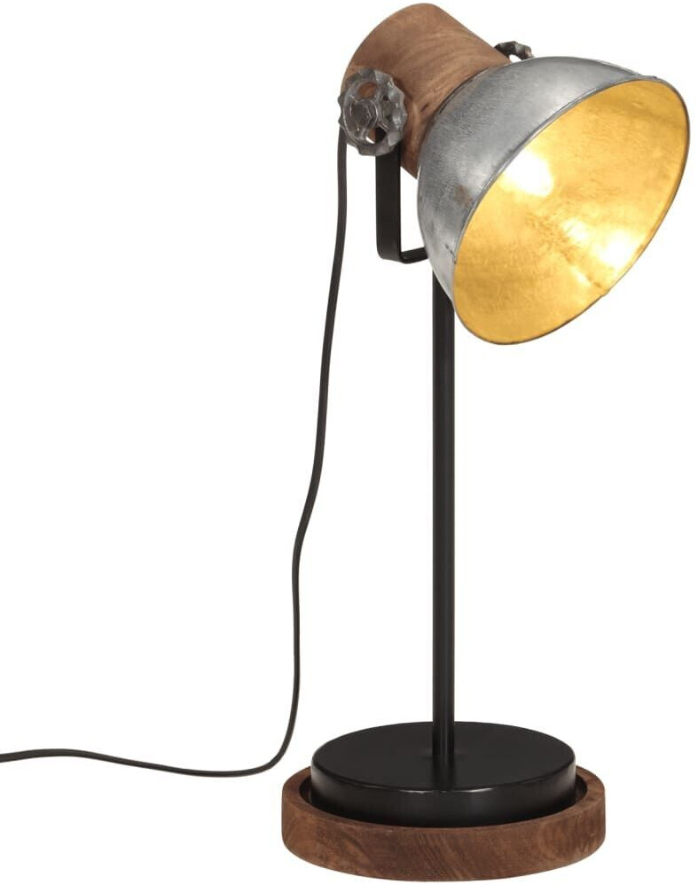 vidaXL Desk lamp 25 W vintage silver 17x17x50 cm E27