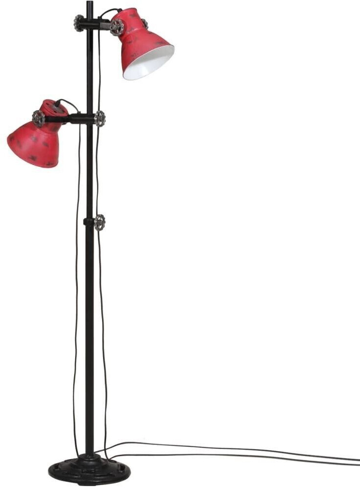 vidaXL Floor lamp 25 w Red 25x25x90/160 cm E27 Red