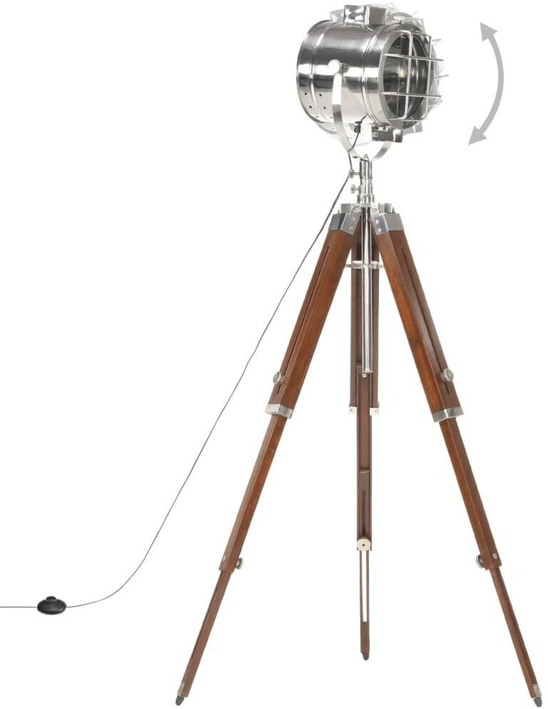 vidaXL Floor lamp tripod solid mango wood 165 cm 462198