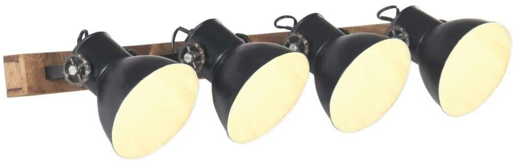 vidaXL Wall lamp industrial style black 90x25 cm E27 black