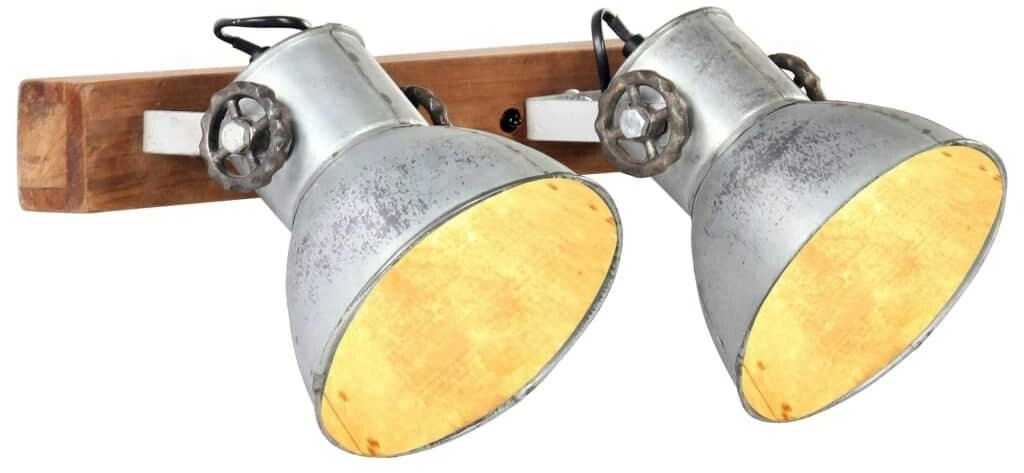 vidaXL Wall lamp industrial style silver 45x25 cm E27