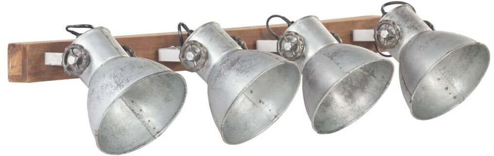 vidaXL Wall lamp industrial style silver 90x25 cm E27 silver