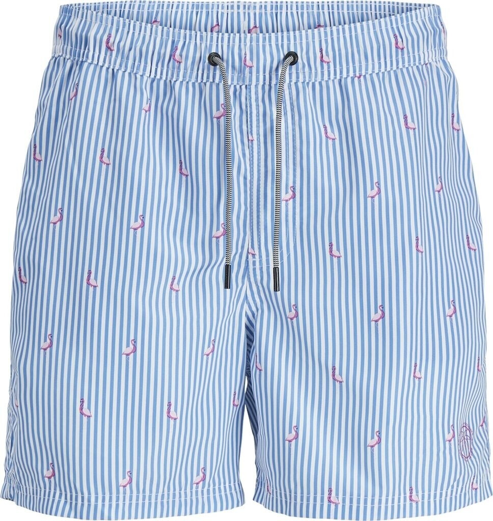JACK & JONES Shorts Da Bagno Uomo Swim Jemium - Vita Media Con Coulisse, Tasche Anteriori, 50% Poliestere Riciclato, Taglia S, Blu