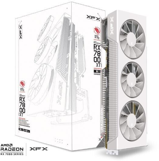 XFX Radeon RX 7800 XT Quicksilver Magnetic Air White