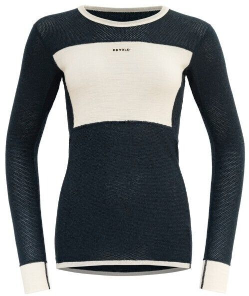 Devold Women's Wool Mesh Shirt ink/offwhite