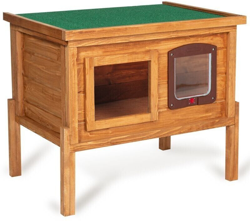 IDMarket Niche autochauffante en bois pour chat (13872)