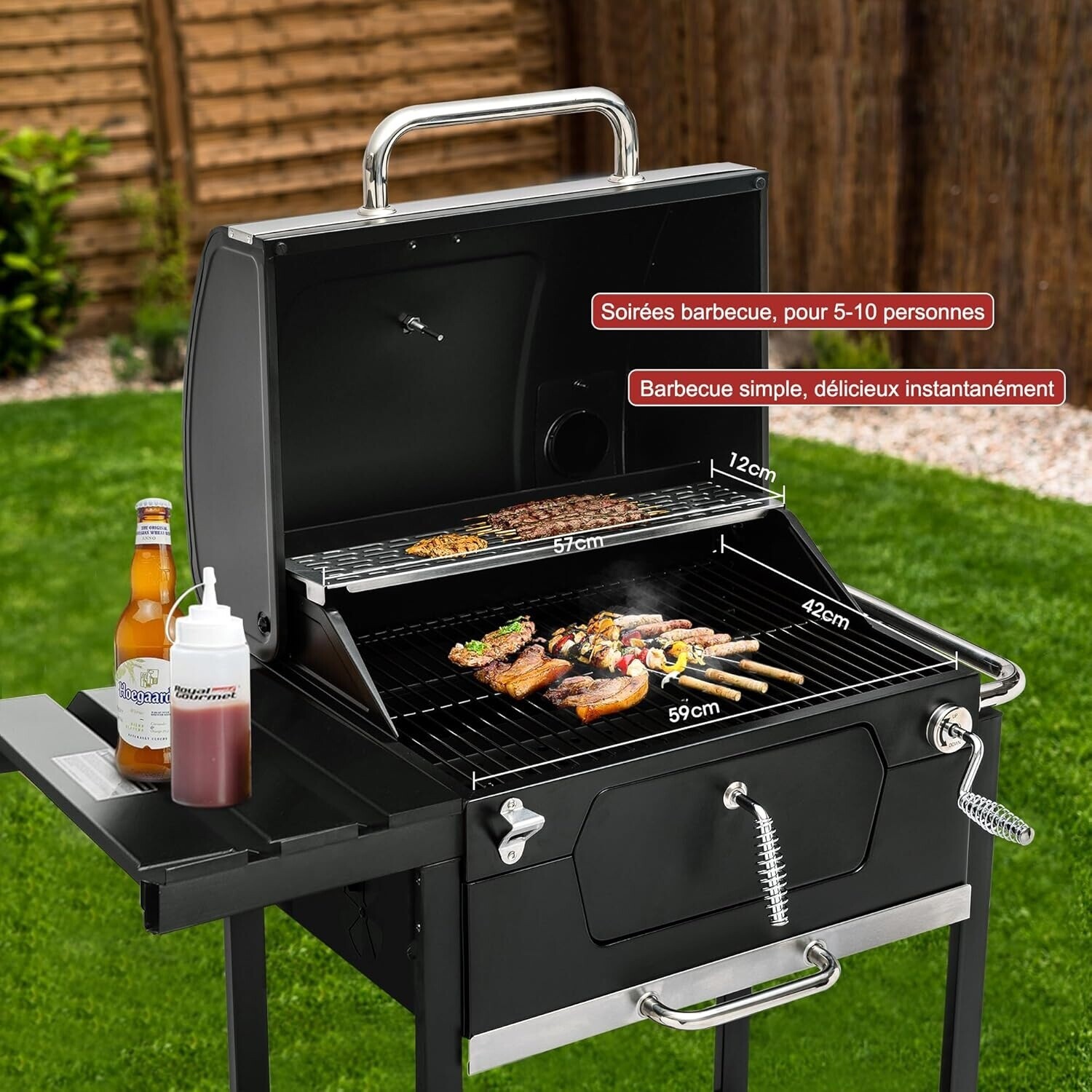 Royal Gourmet Holzkohlegrill mit Deckel Edelstahl schwarz (CD1824GE-F) ab 248,62 € (Oktober 2026)