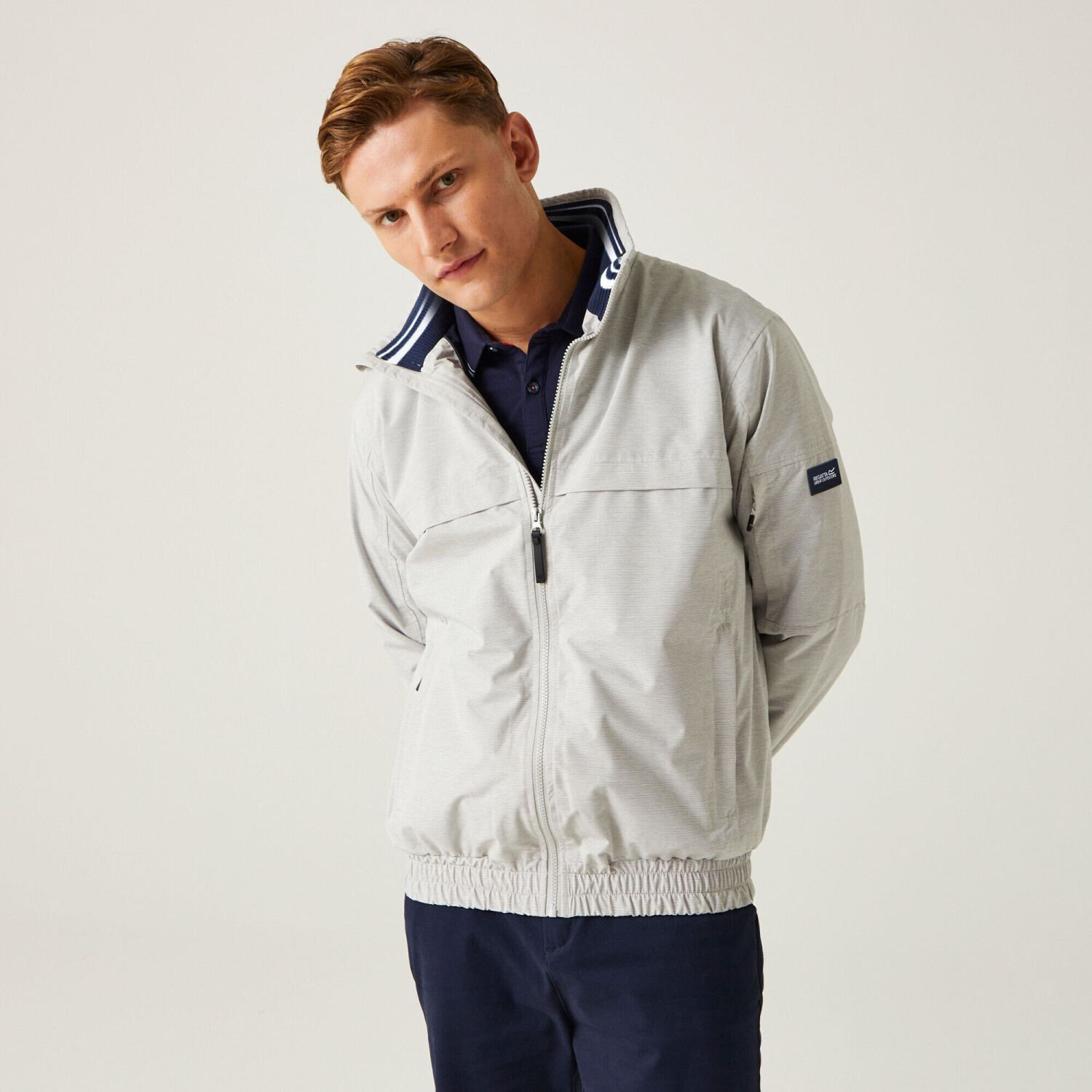 Striped waterproof jacket hot sale