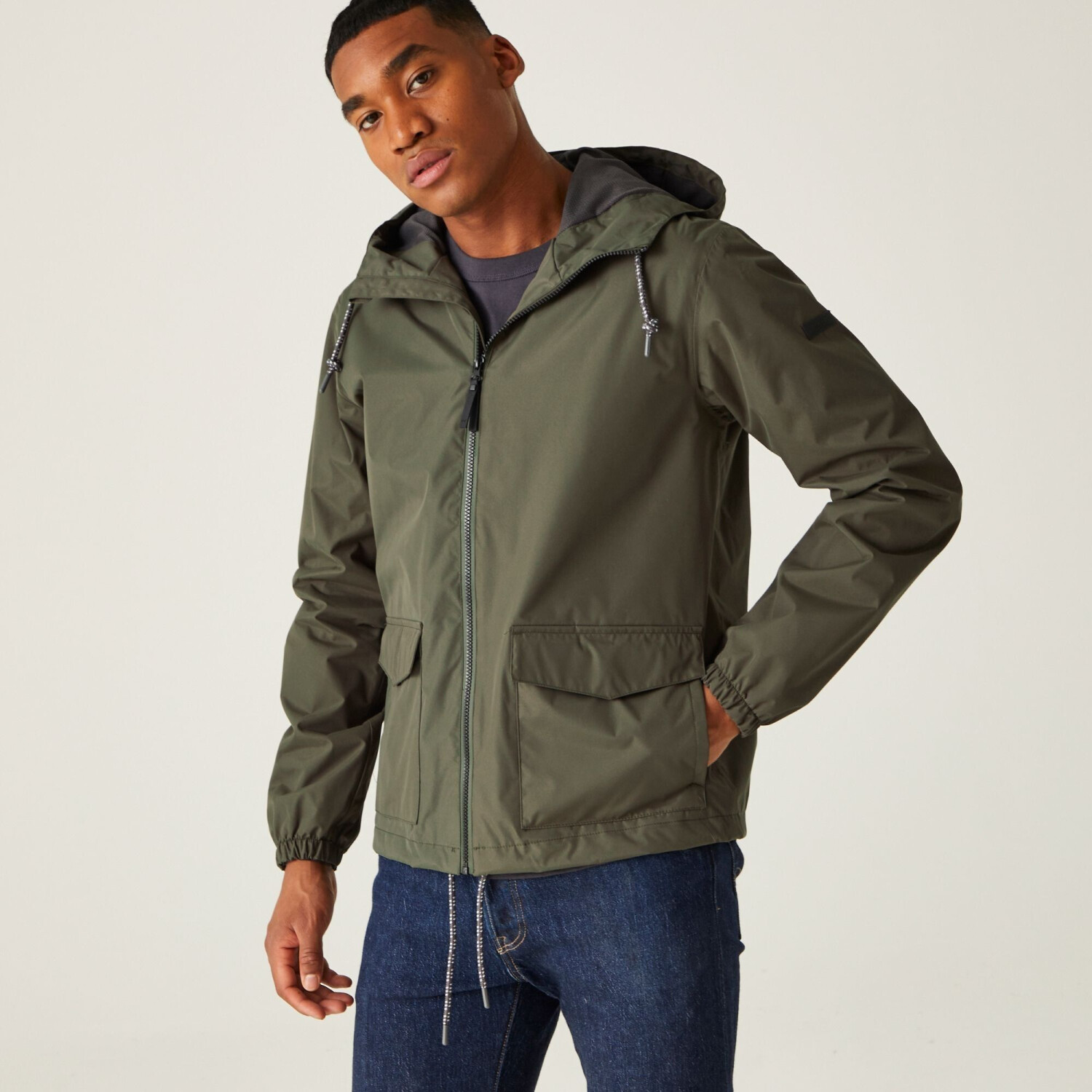 Regatta khaki waterproof jacket sales