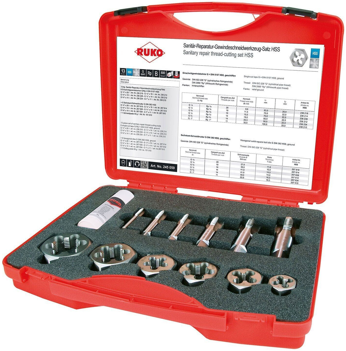 RUKO Plumbing Repair Tapping Tool Set (245059)