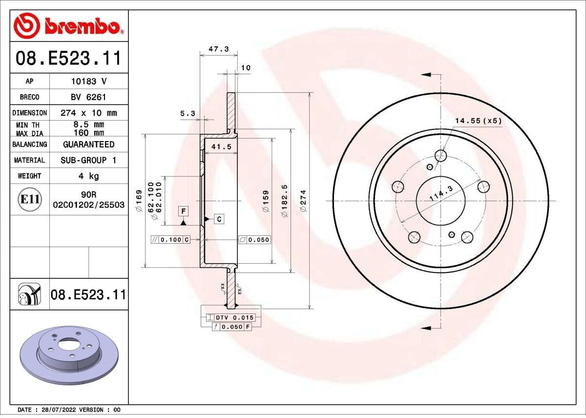 Brembo 08.E523.11