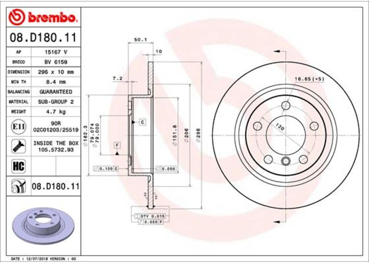 Brembo 08.D180.11
