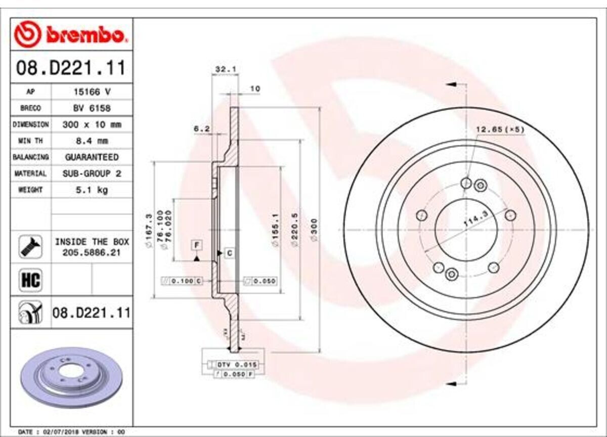 Brembo 08.D221.11