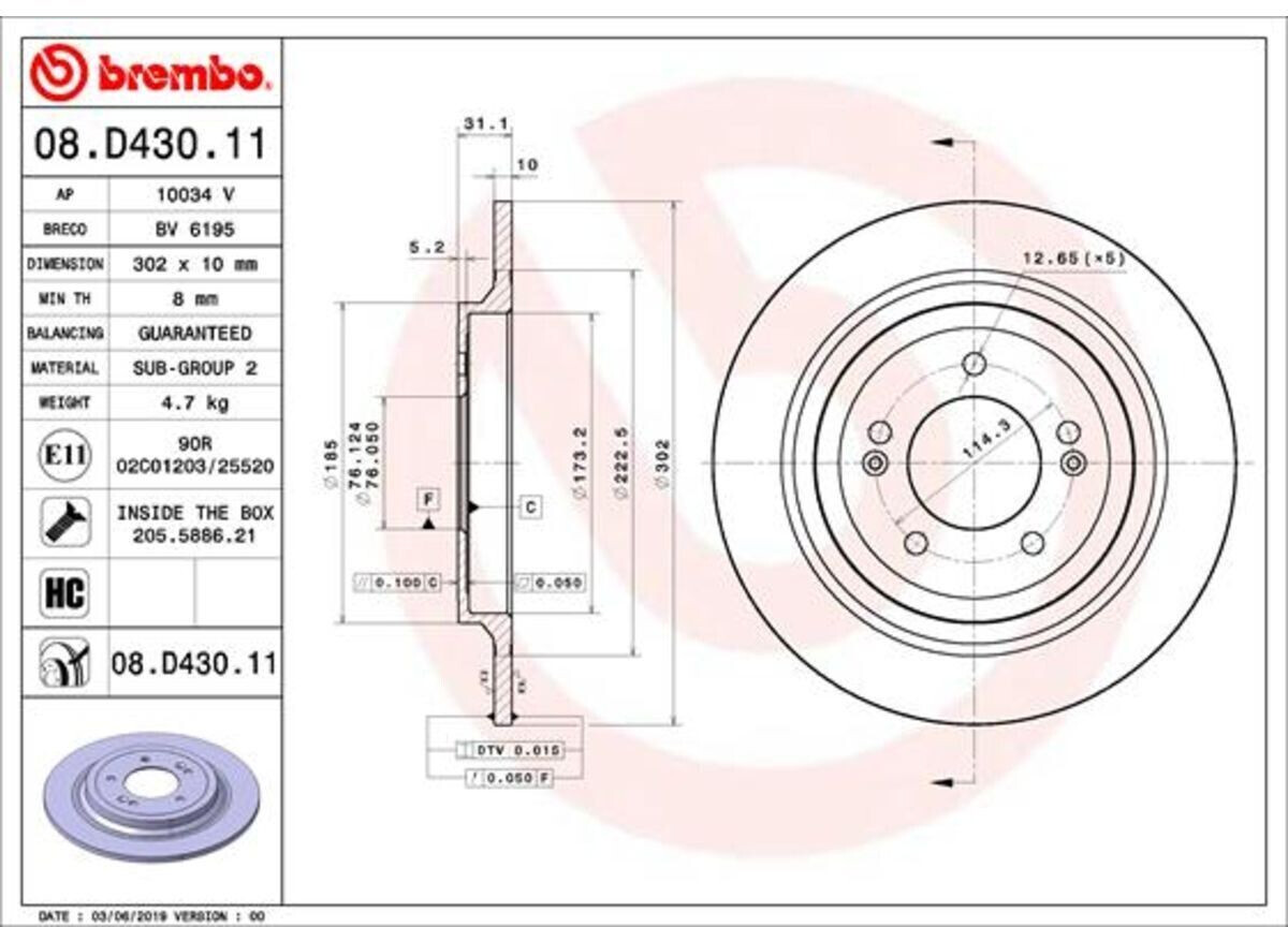 Brembo 08.D430.11