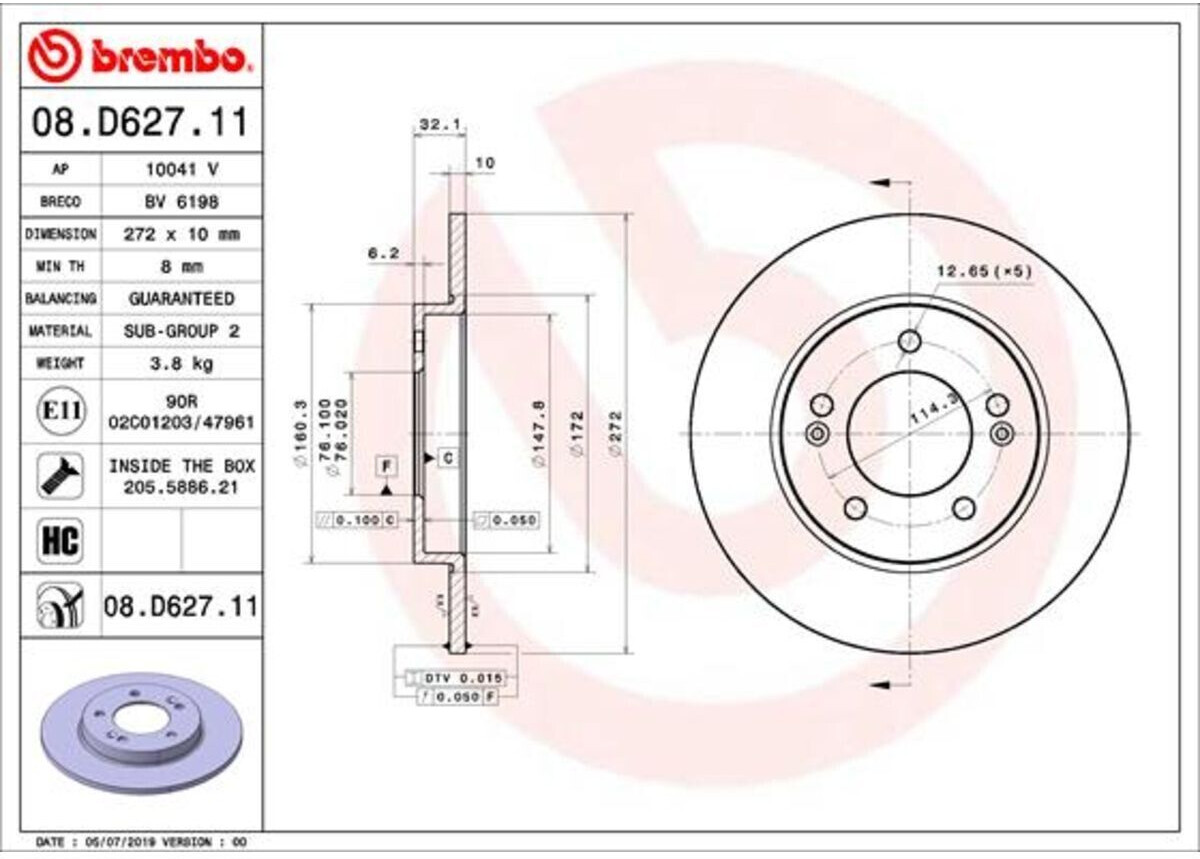 Brembo 08.D627.11