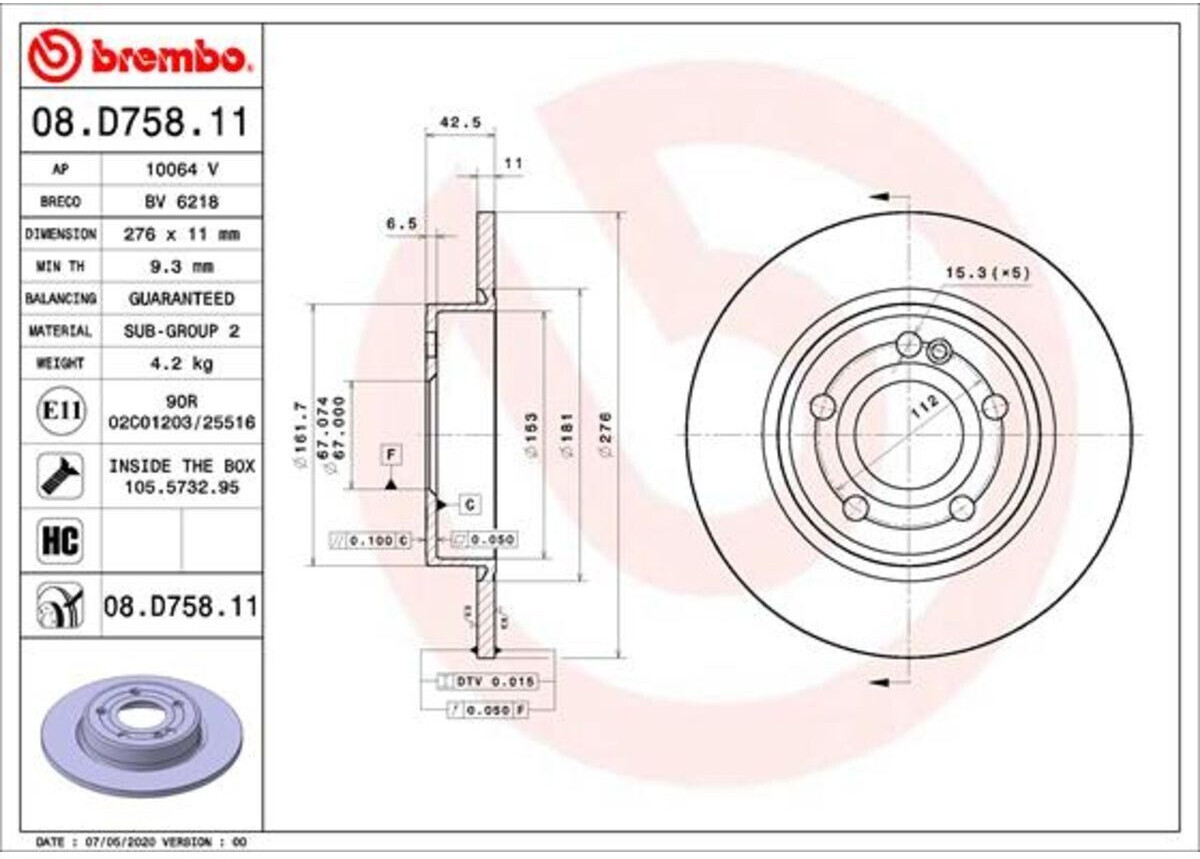Brembo 08.D758.11