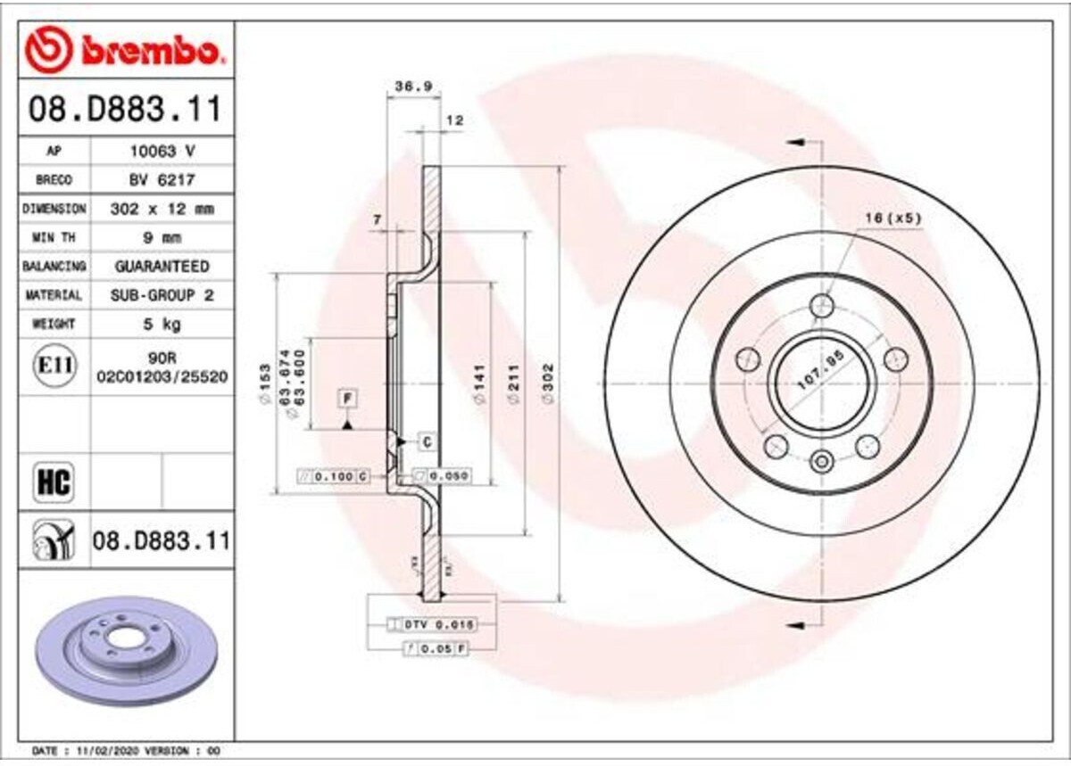 Brembo 08.D883.11