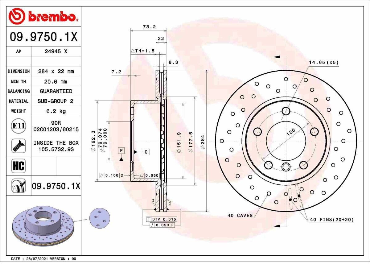 Brembo 09.9750.1X