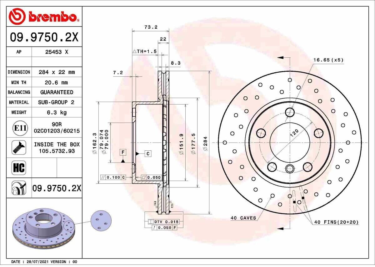 Brembo 09.9750.2X