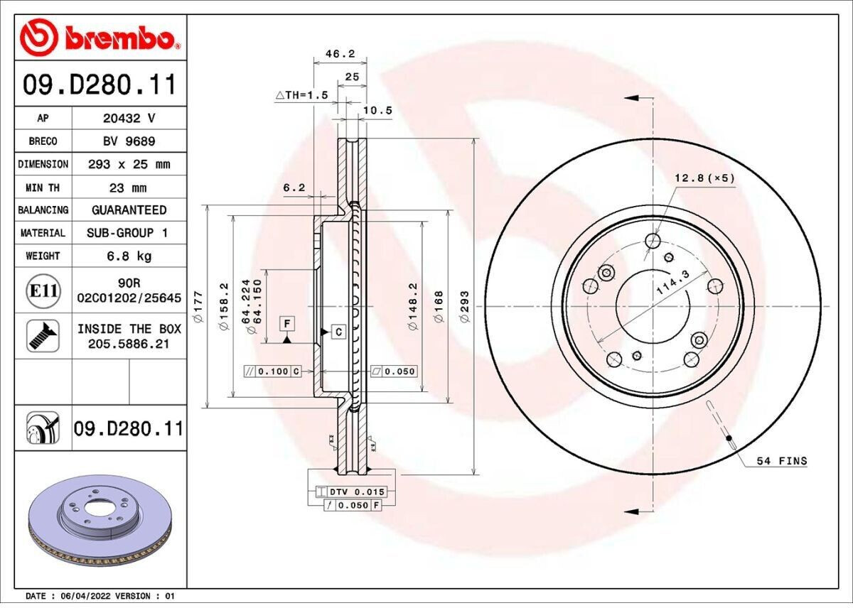 Brembo 09.D280.11