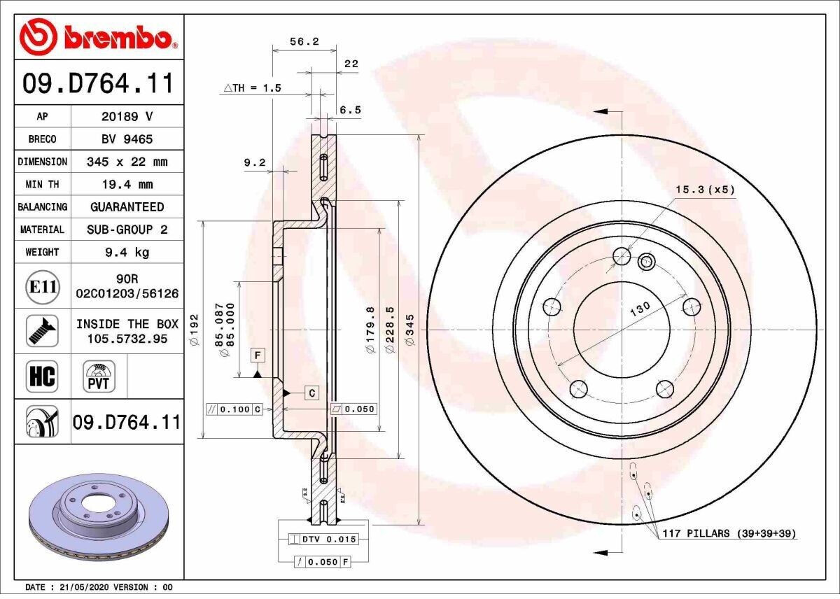 Brembo 09.D764.11