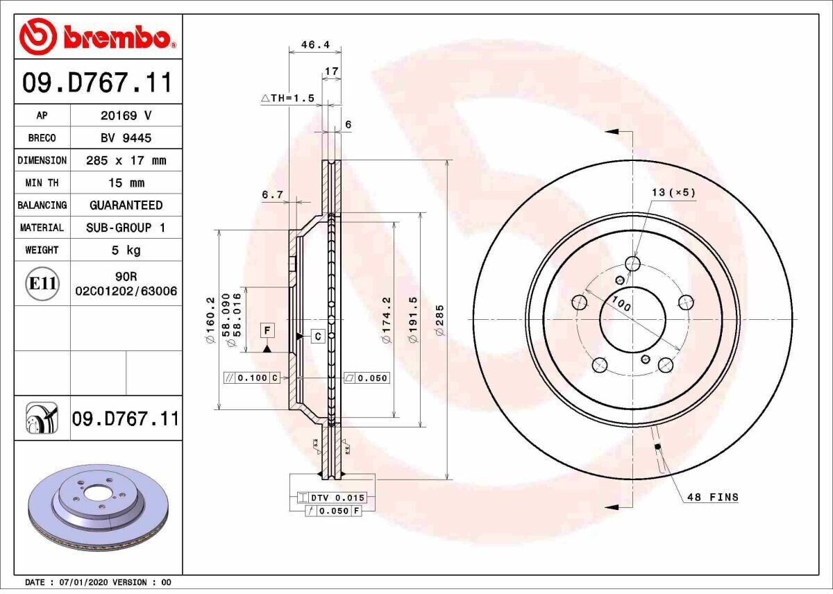 Brembo 09.D767.11