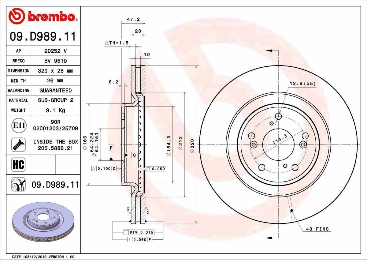 Brembo 09.D989.11