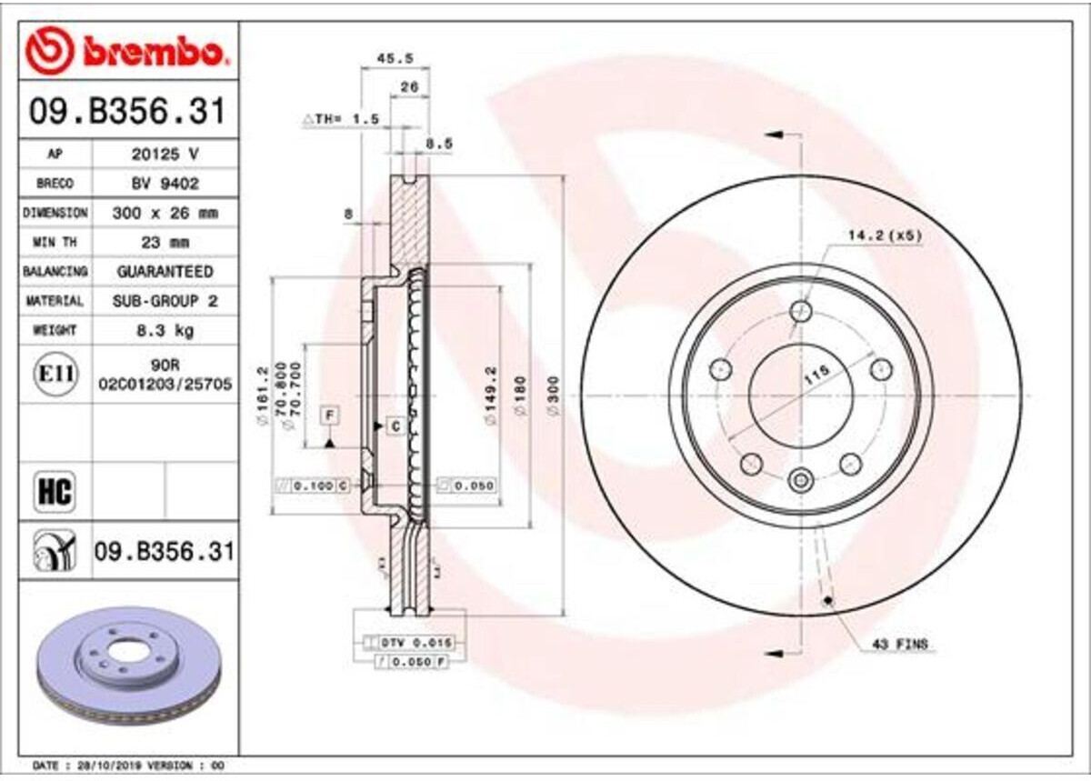 Brembo 09.B356.31