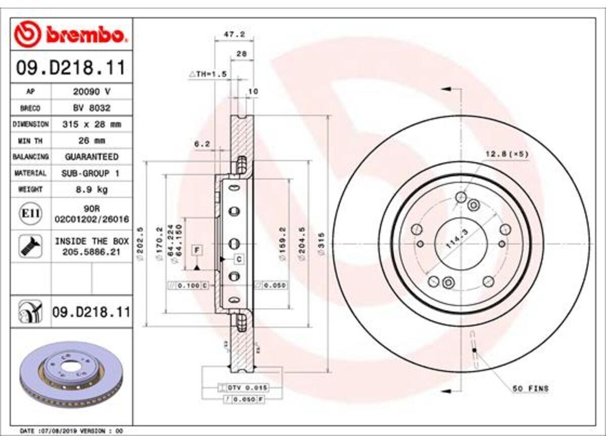Brembo 09.D218.11