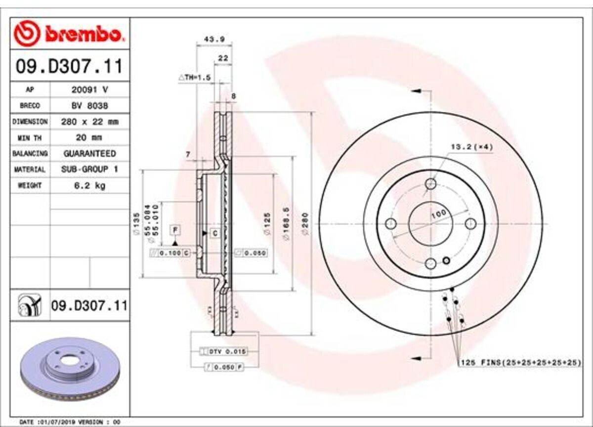 Brembo 09.D307.11