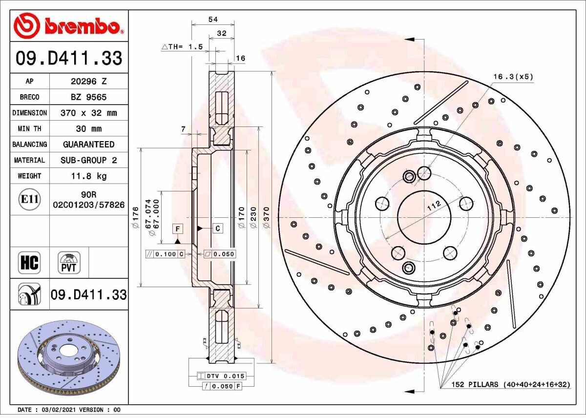 Brembo 09.D411.33