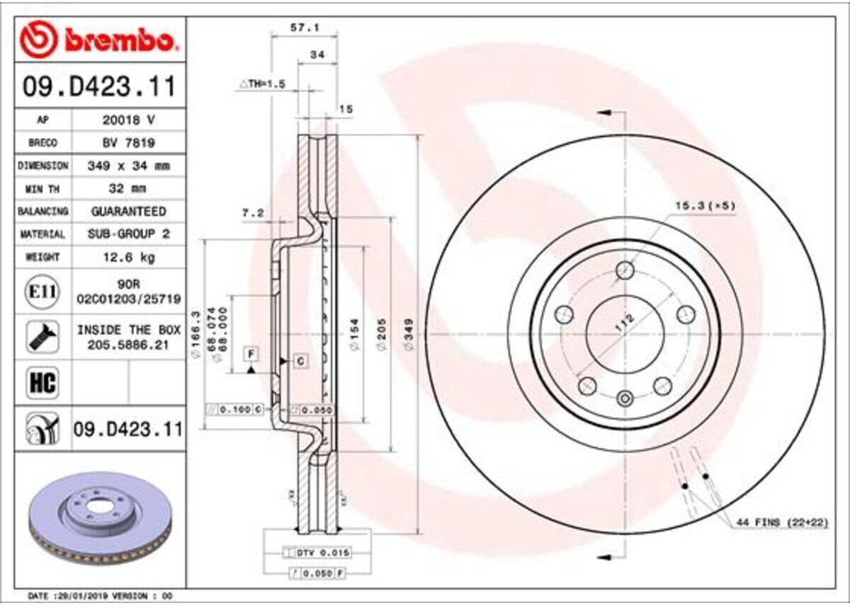 Brembo 09.D423.11