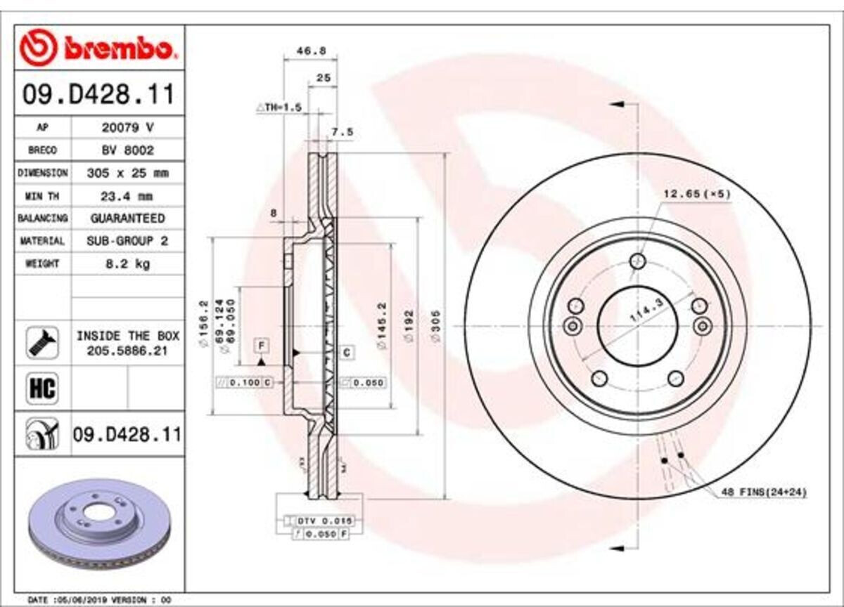 Brembo 09.D428.11