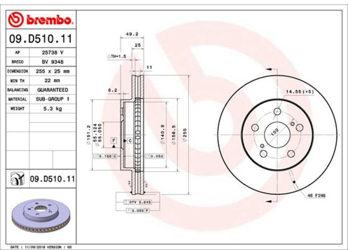 Brembo 09.D510.11