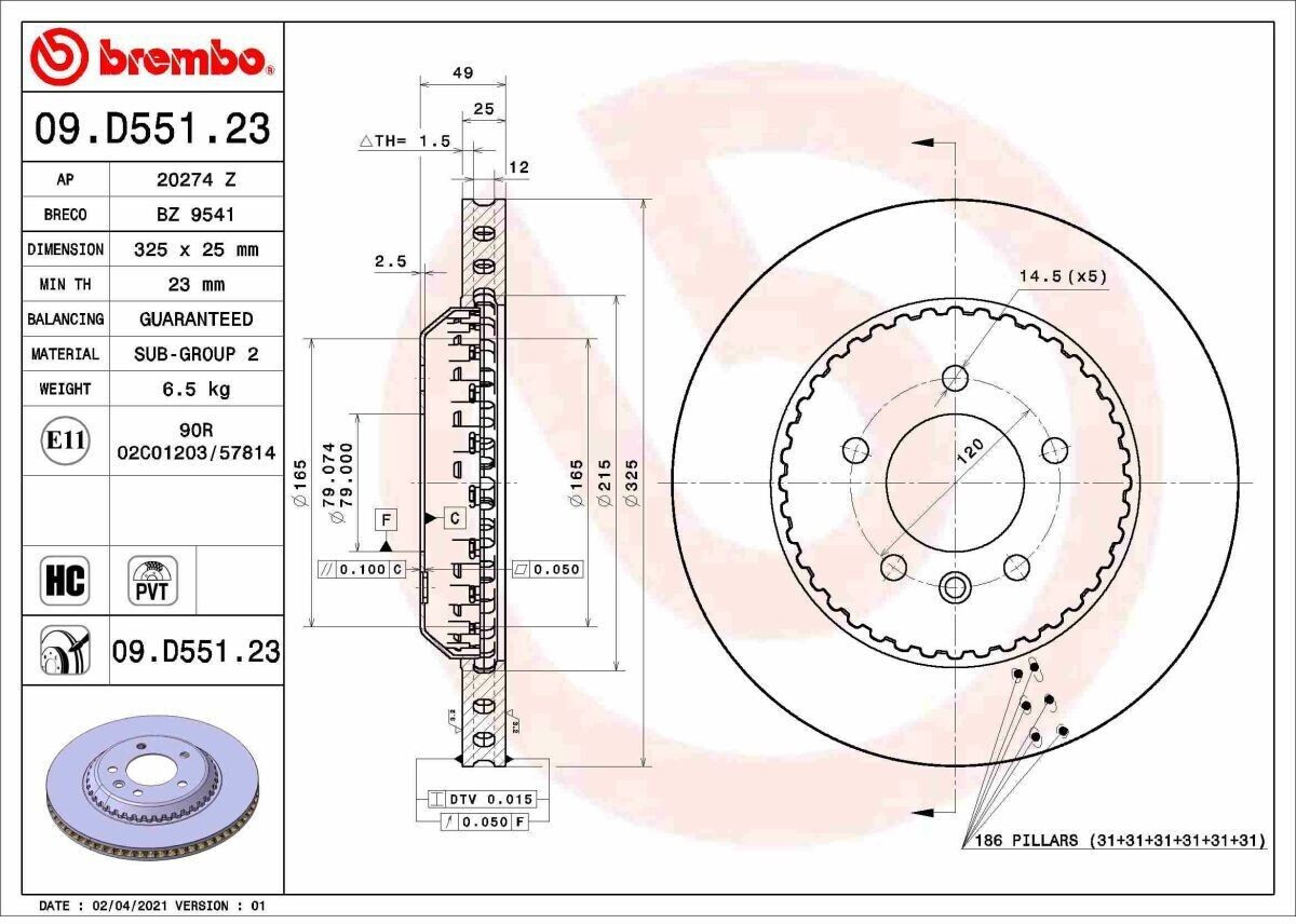 Brembo 09.D551.23