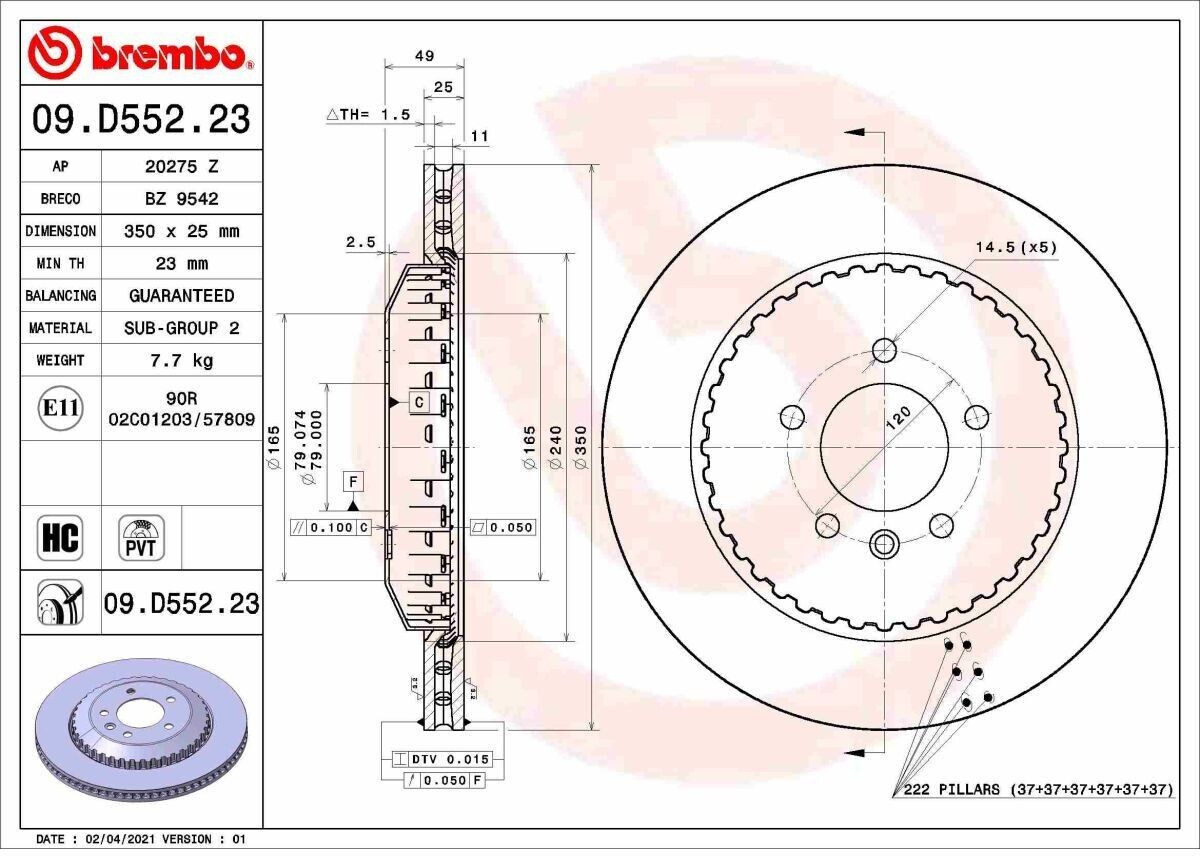 Brembo 09.D552.23