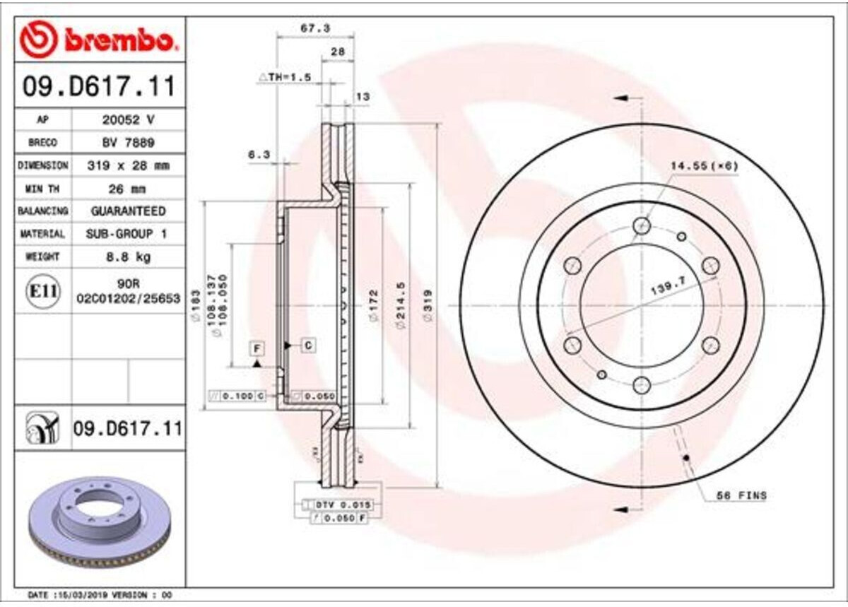 Brembo 09.D617.11