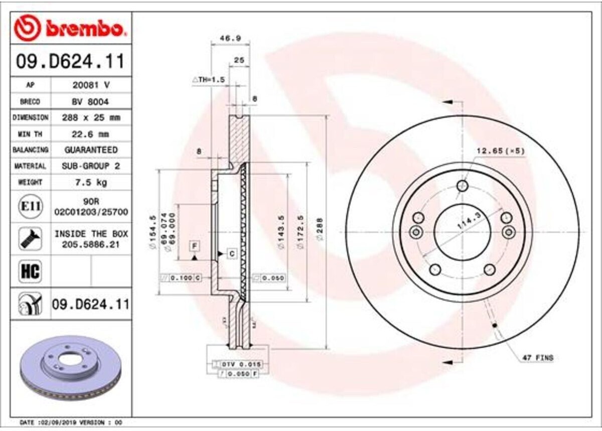 Brembo 09.D624.11