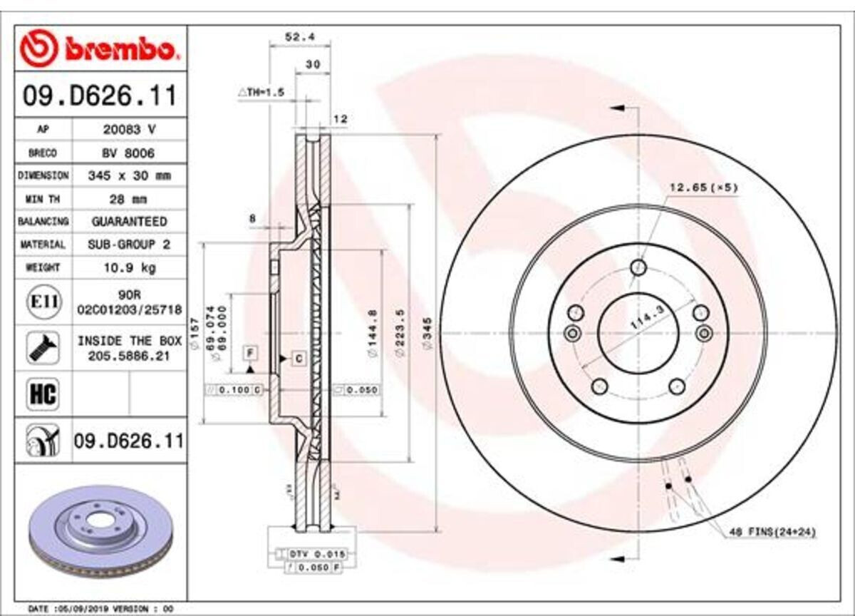 Brembo 09.D626.11