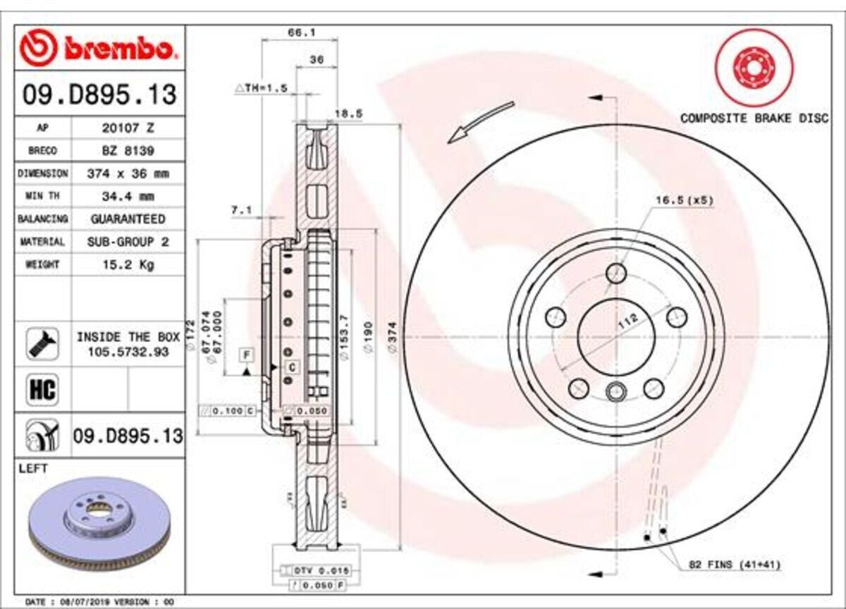 Brembo 09.D895.13