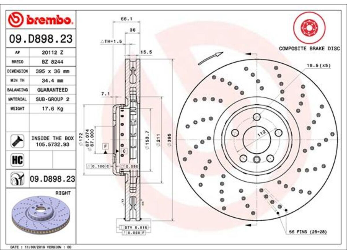 Brembo 09.D898.23