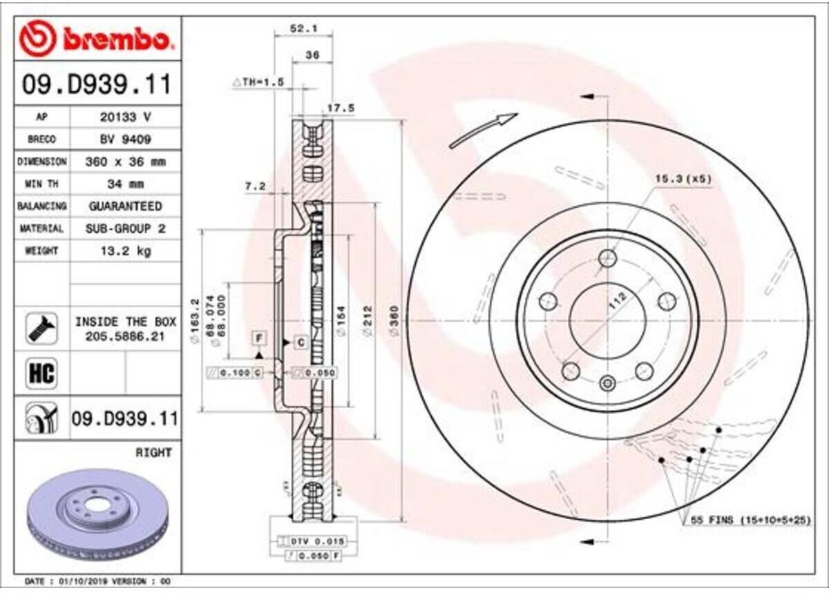 Brembo 09.D939.11