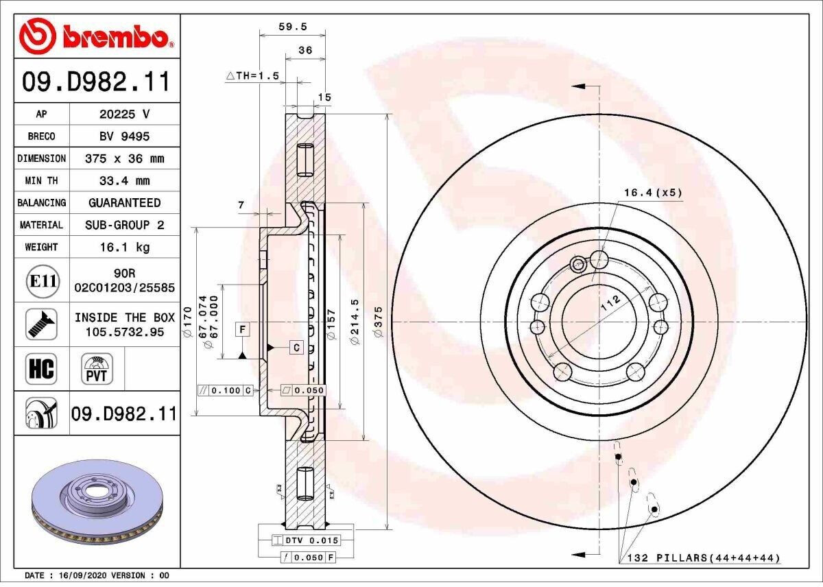 Brembo 09.D982.11
