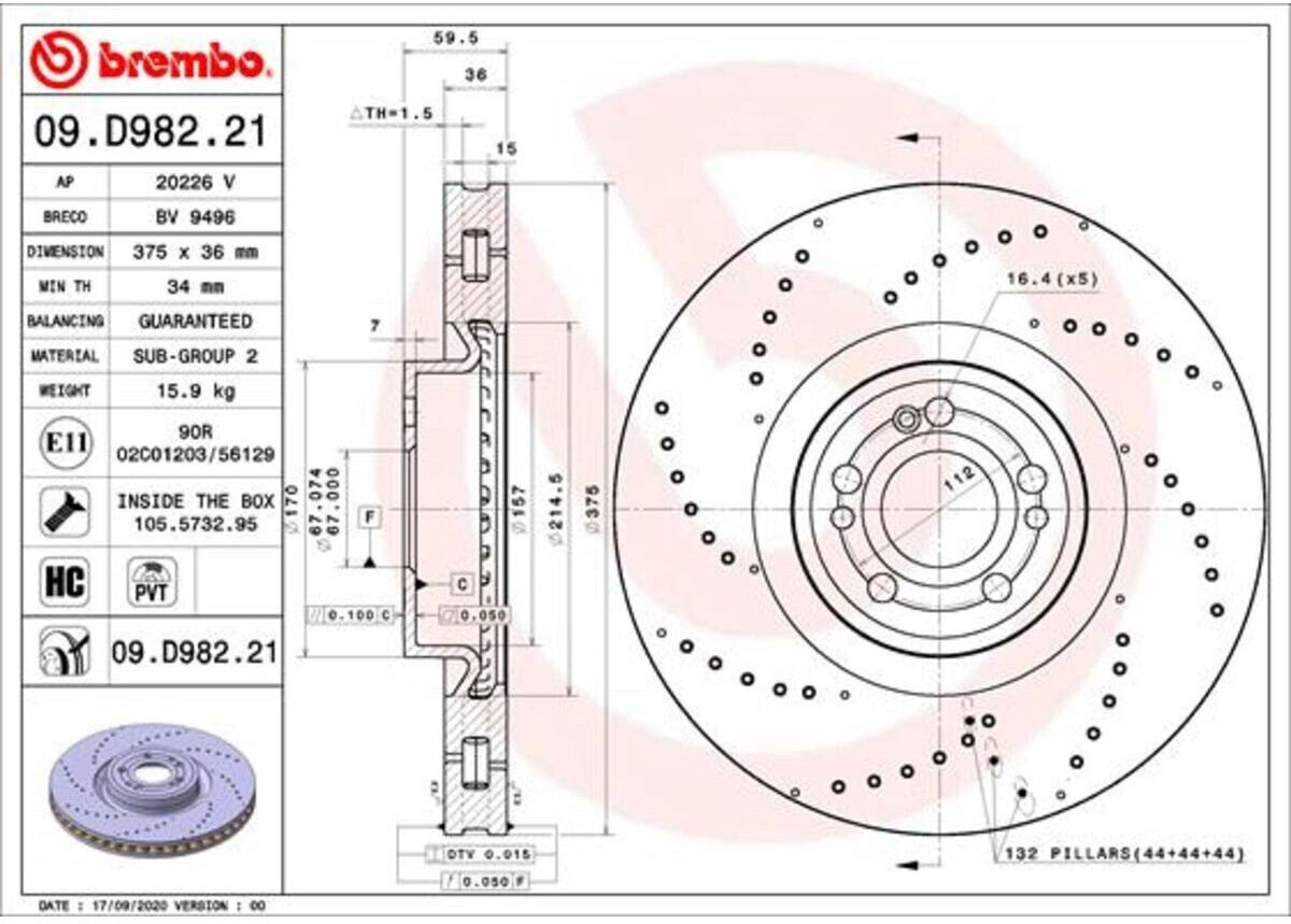 Brembo 09.D982.21