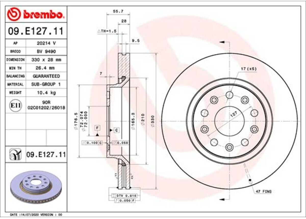 Brembo 09.E127.11
