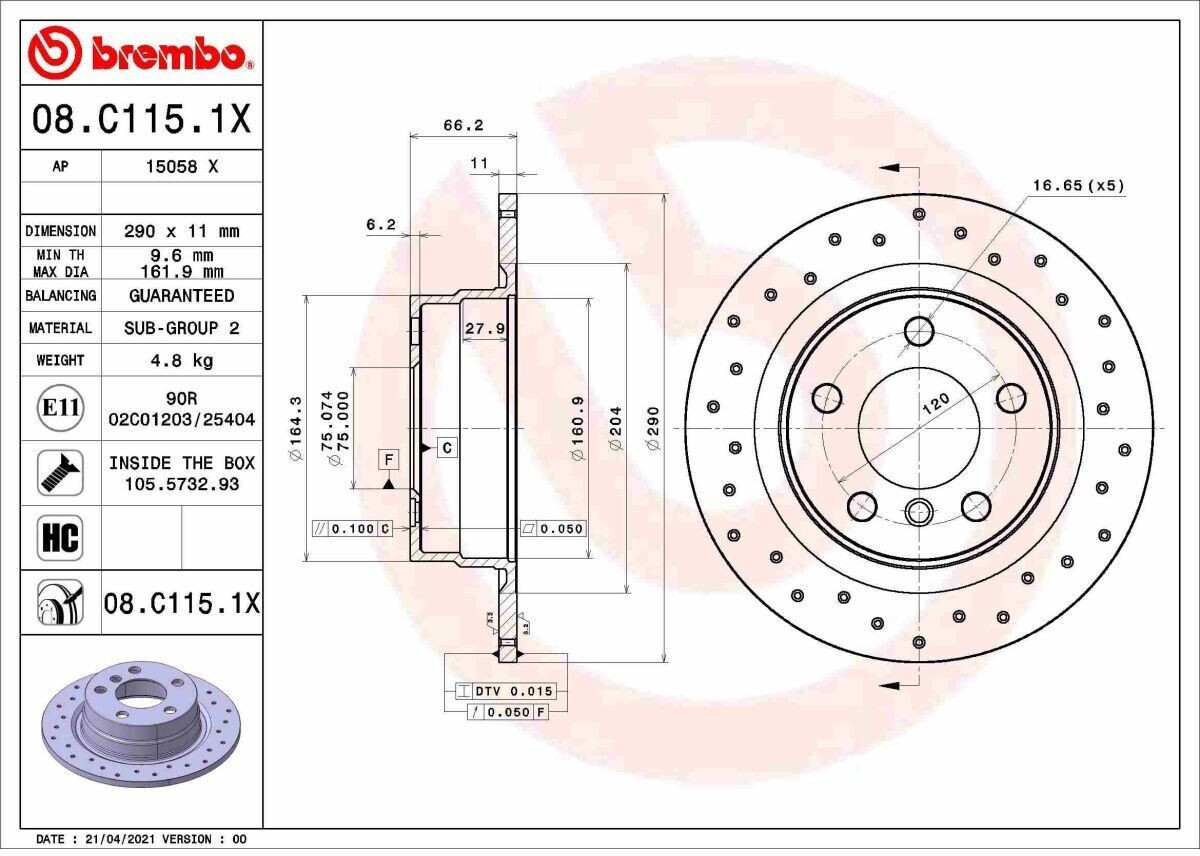 Brembo 08.C115.1X