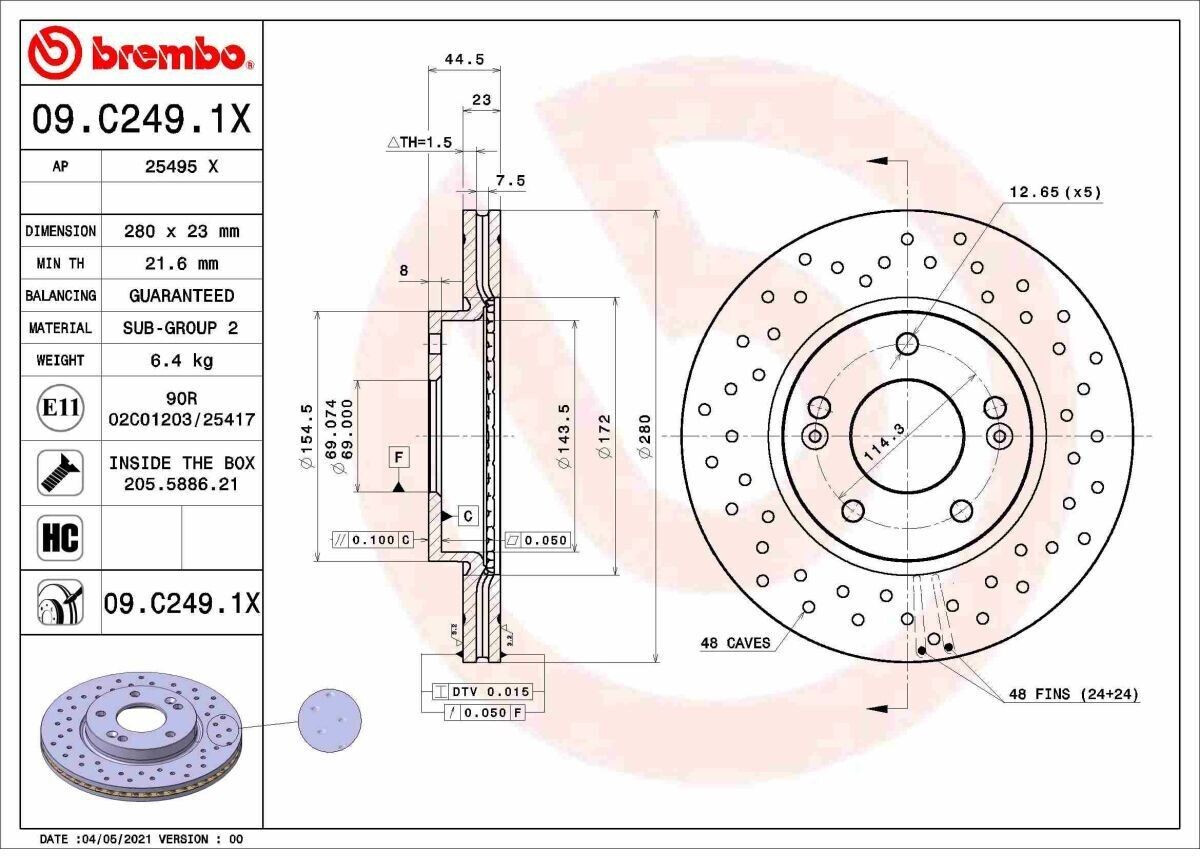 Brembo 09.C249.1X