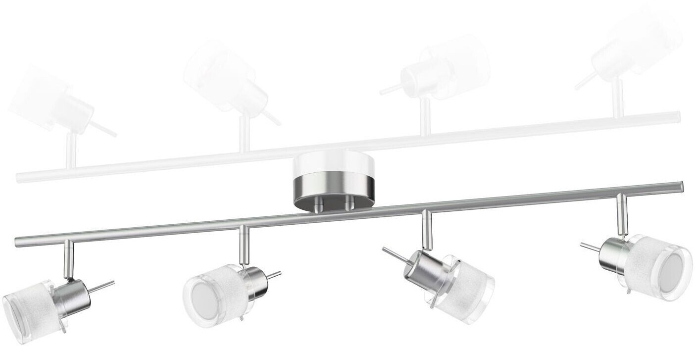 ledscom.de Ceiling light MIRAS, four-bulb including 450lm LED GU10 lamps each, warm white