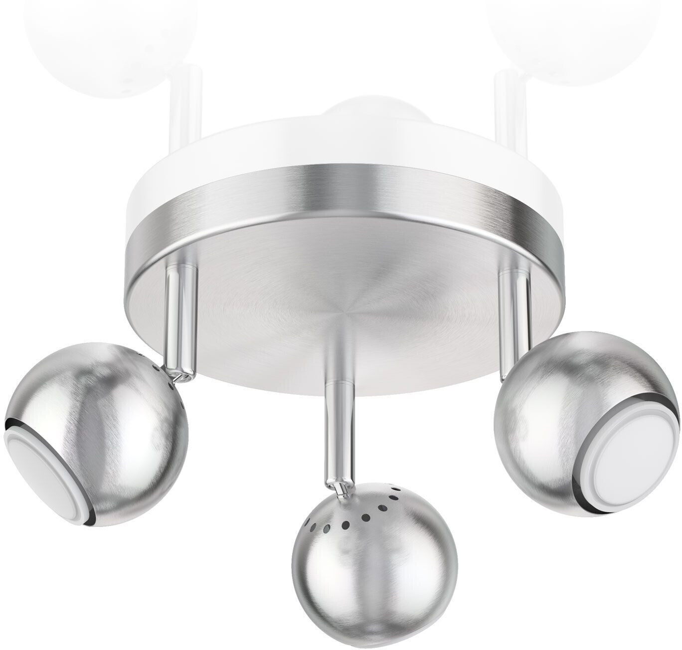 ledscom.de Ceiling light TAURI, three-bulb incl. 450lm LED GU10 lamps, warm white