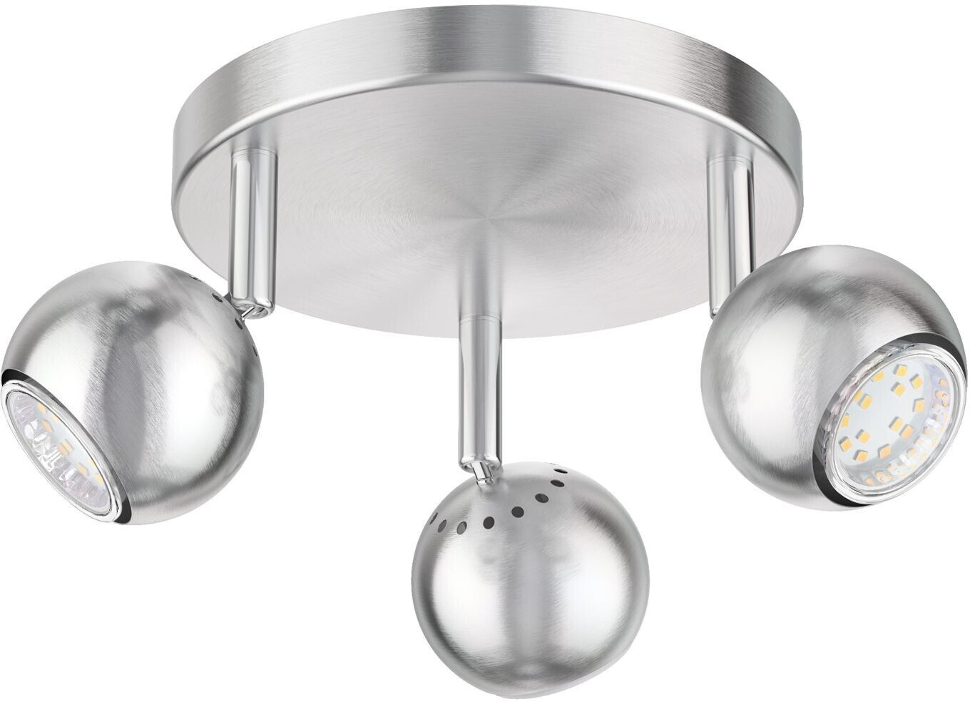 ledscom.de Ceiling light TAURI, three-bulb, incl. 3x LED GU10 lamps (white, 6.228W, each 206lm, 110°)